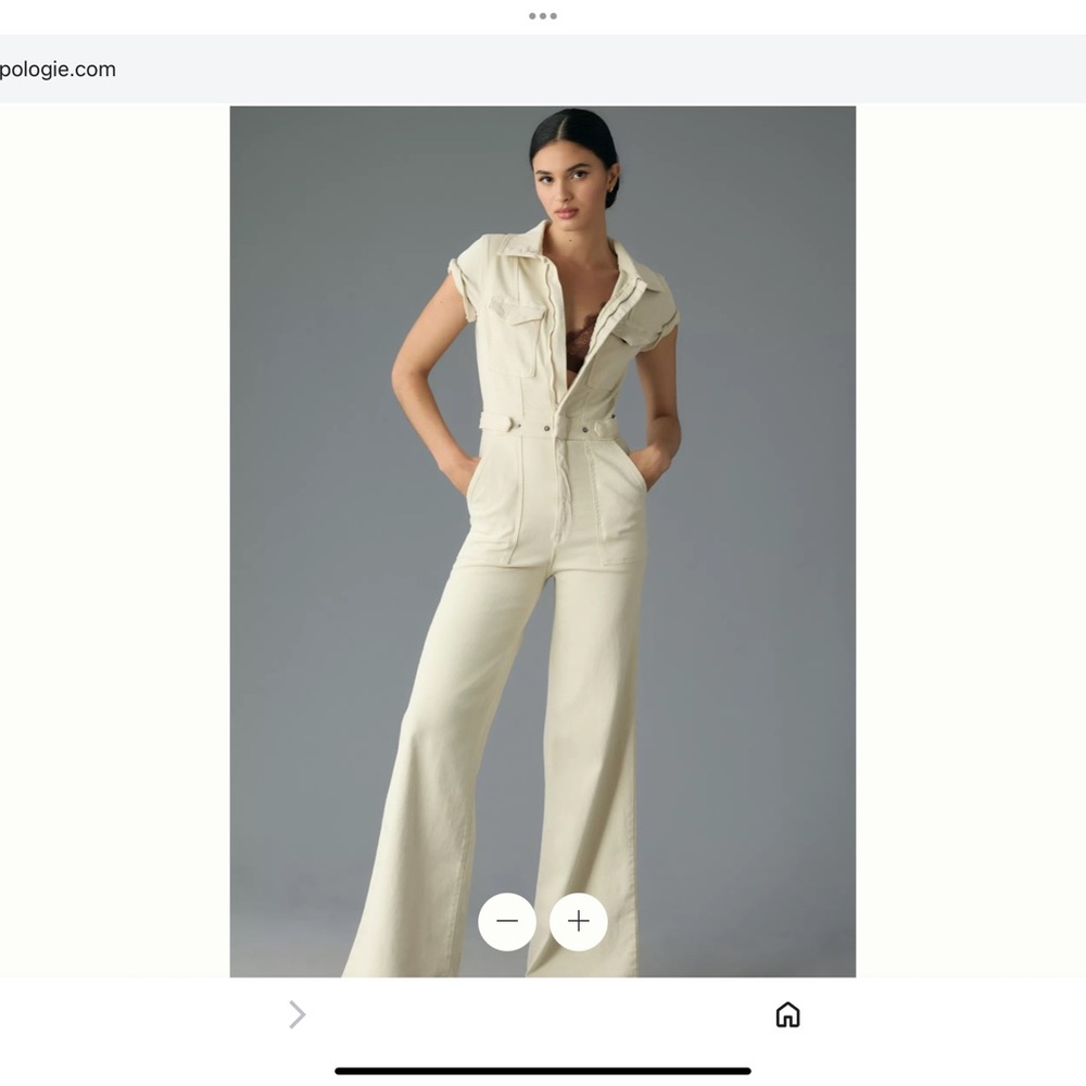 Good American Cream Jumpsuit